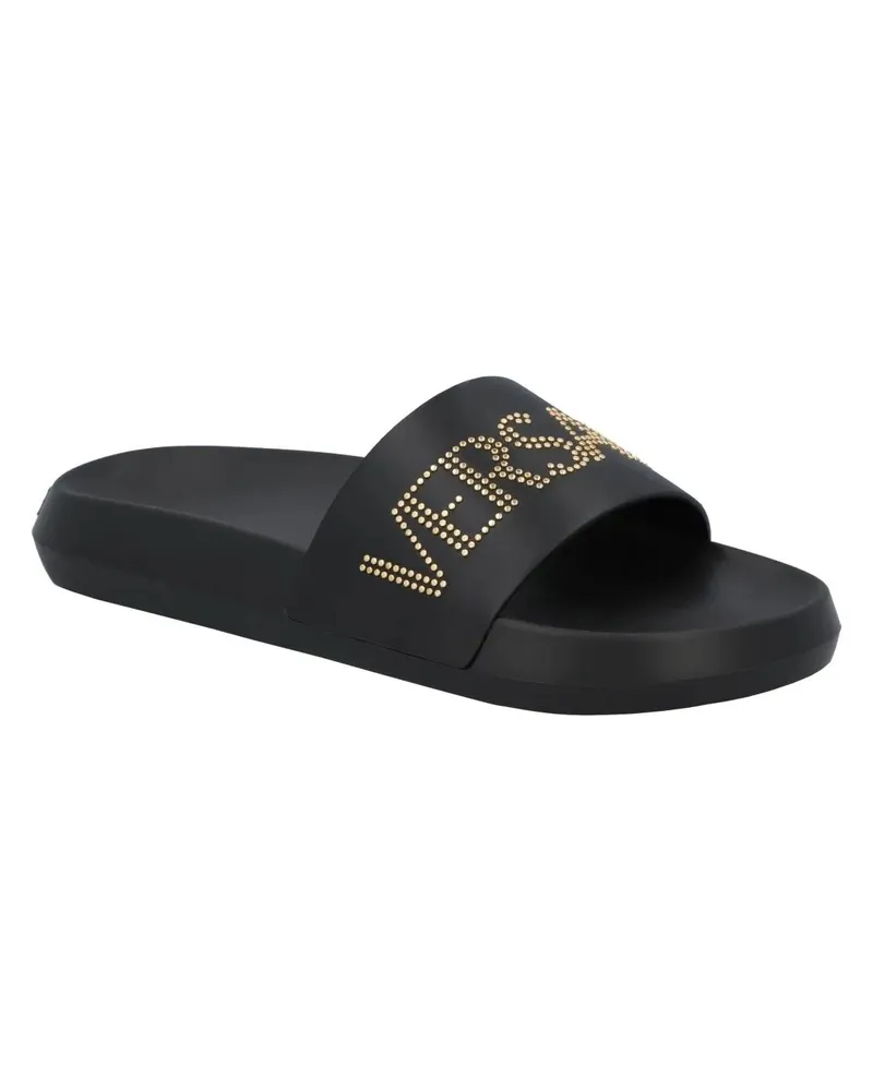 Versace Loafer Rubber Pool Slides schwarz Schwarz