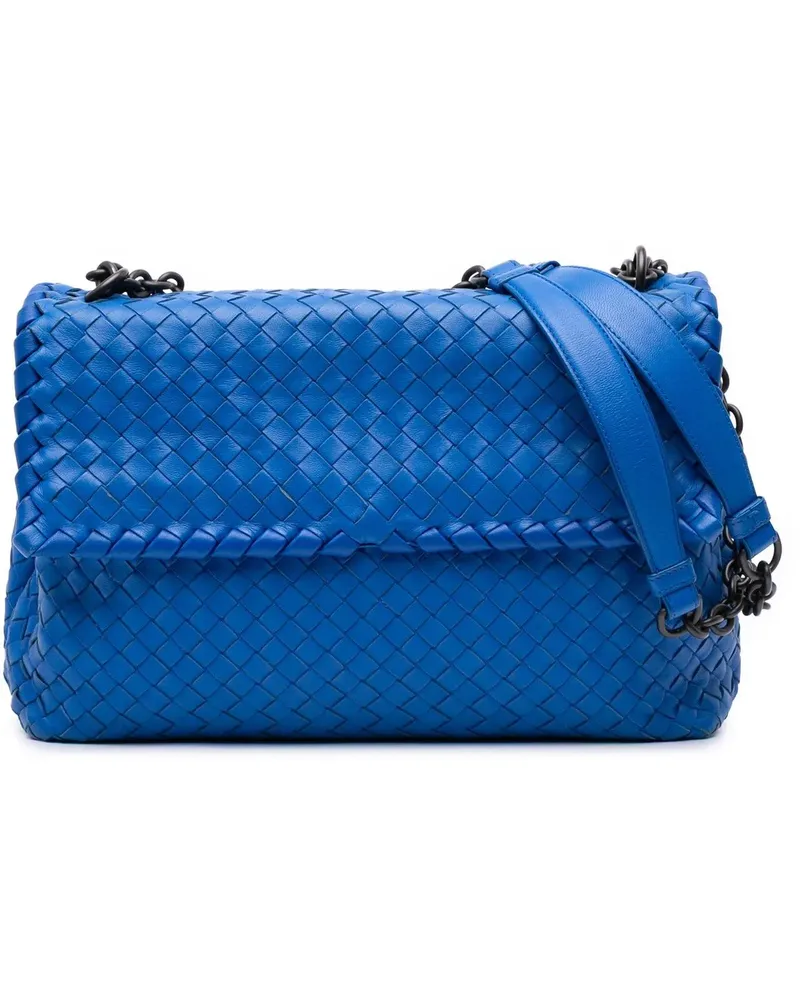 Bottega Veneta Hobo Bags Medium Nappa Intrecciato Olimpia Crossbody blau Blau