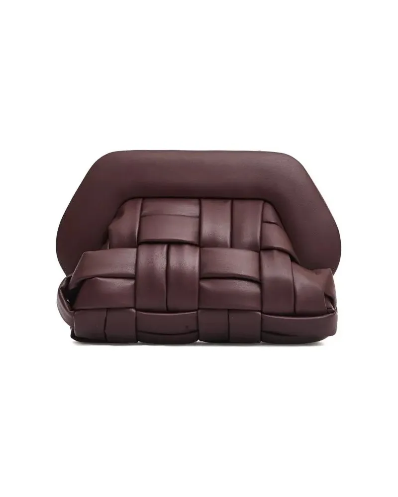 THEMOIRÈ Clutches Clutch Vegan Leather Intreccio Bordeaux rot Rot