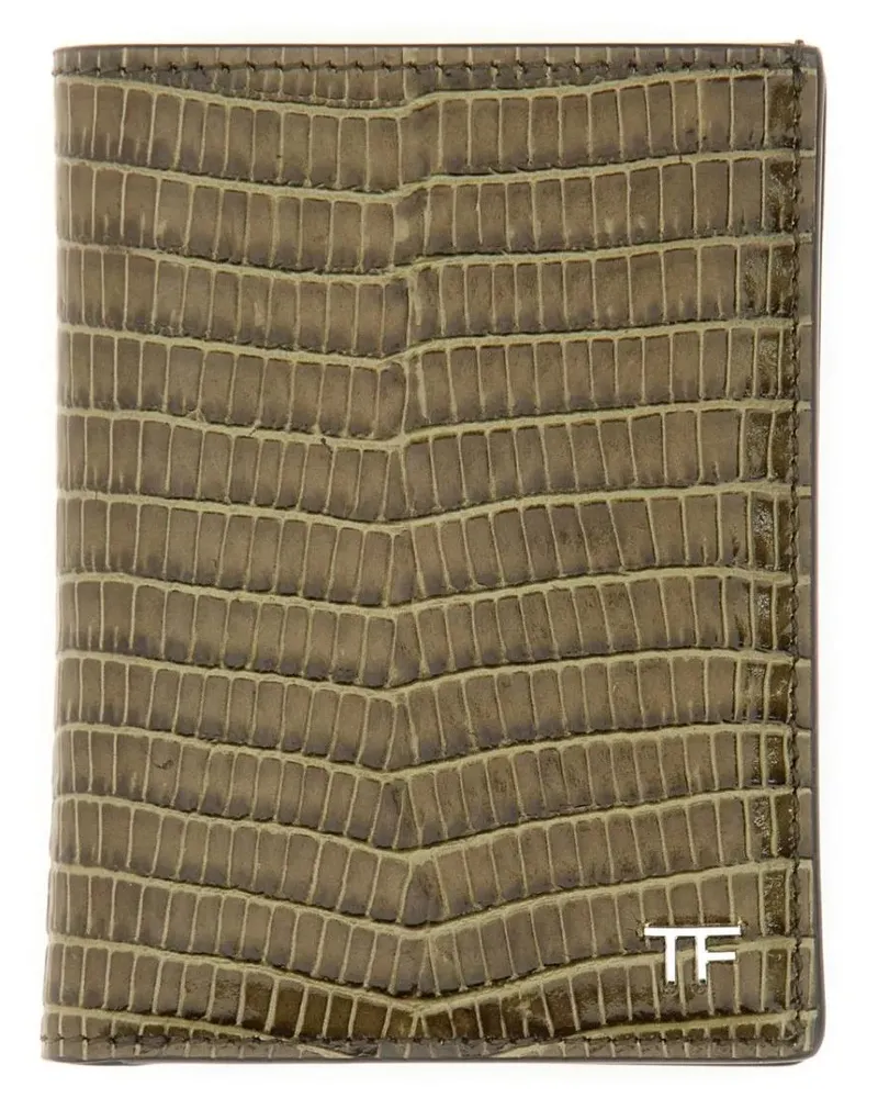 Tom Ford Portemonnaies Folding Card Holder grün Grün