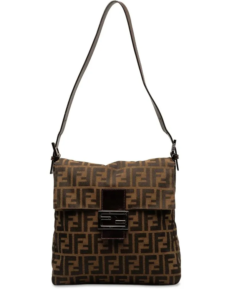 Fendi Hobo Bags 2000-2010 Zucca Canvas Shoulder Bag braun Braun