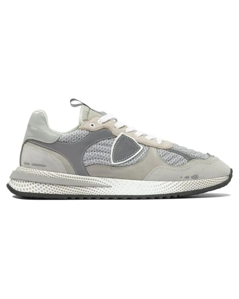 Philippe Model Low-Top Sneaker Grey Suede And Mesh Slip-On Sneakers grau Grau