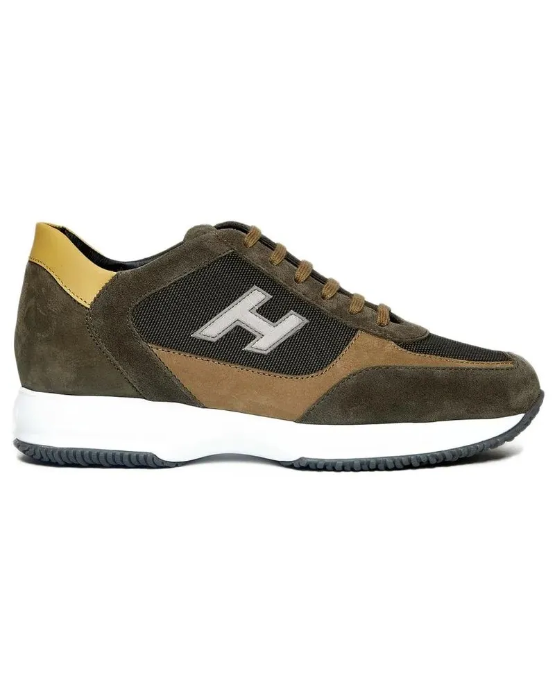 Hogan Low-Top Sneaker Suede And Corduroy Interactive Sneakers grün Grün