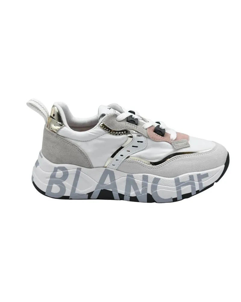 Voile Blanche Low-Top Sneaker Flat Shoes With Laced Closure And Chunky Sole grau Grau