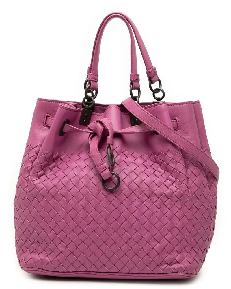 Bottega Veneta Hobo Bags Nappa Intrecciato Bucket Bag rosa Gold