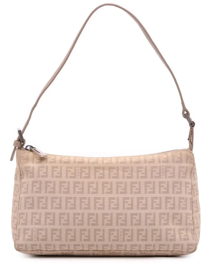 Fendi Hobo Bags Zucchino Canvas Pochette braun Braun