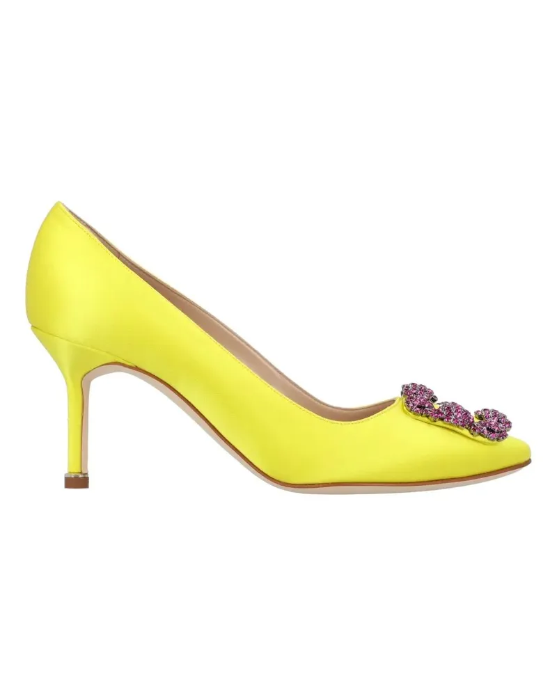 Manolo Blahnik Hohe Schuhe Hangisi 070 Pump Yellow gelb Gelb