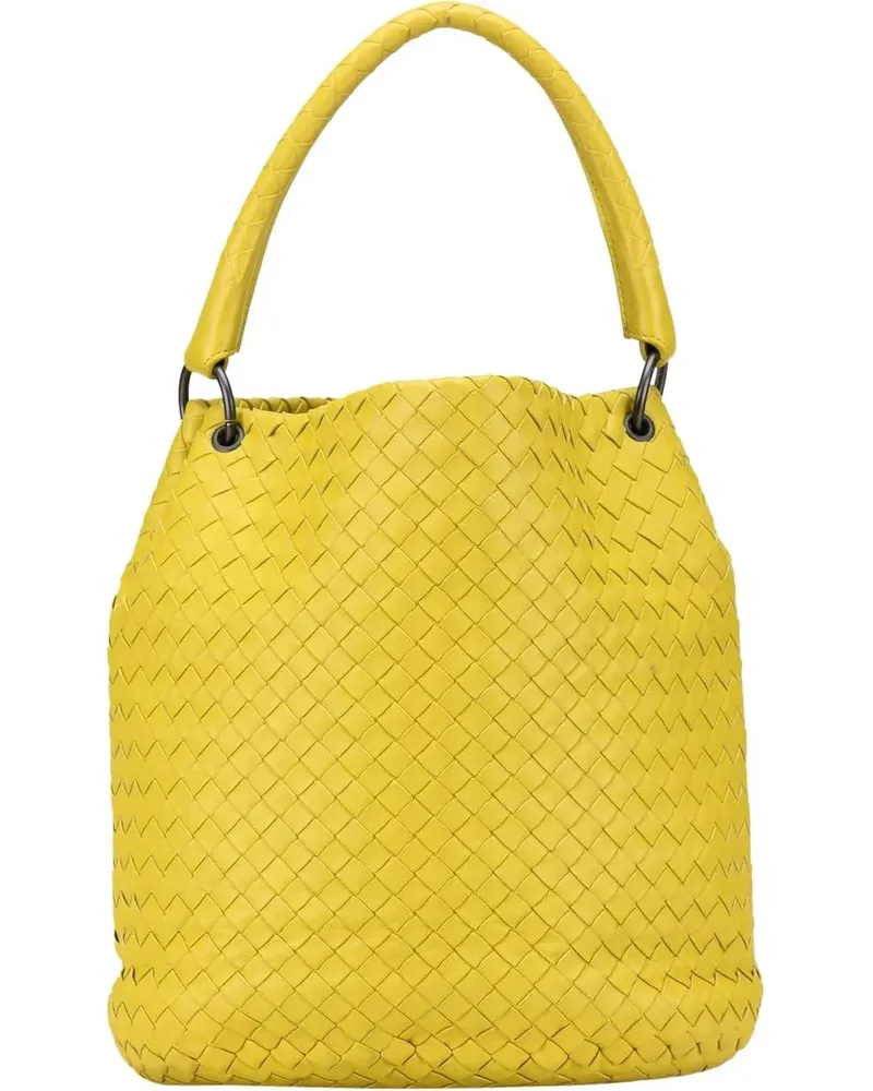 Bottega Veneta Totes & Shopper Nappa Intrecciato Bucket Bag Gelb