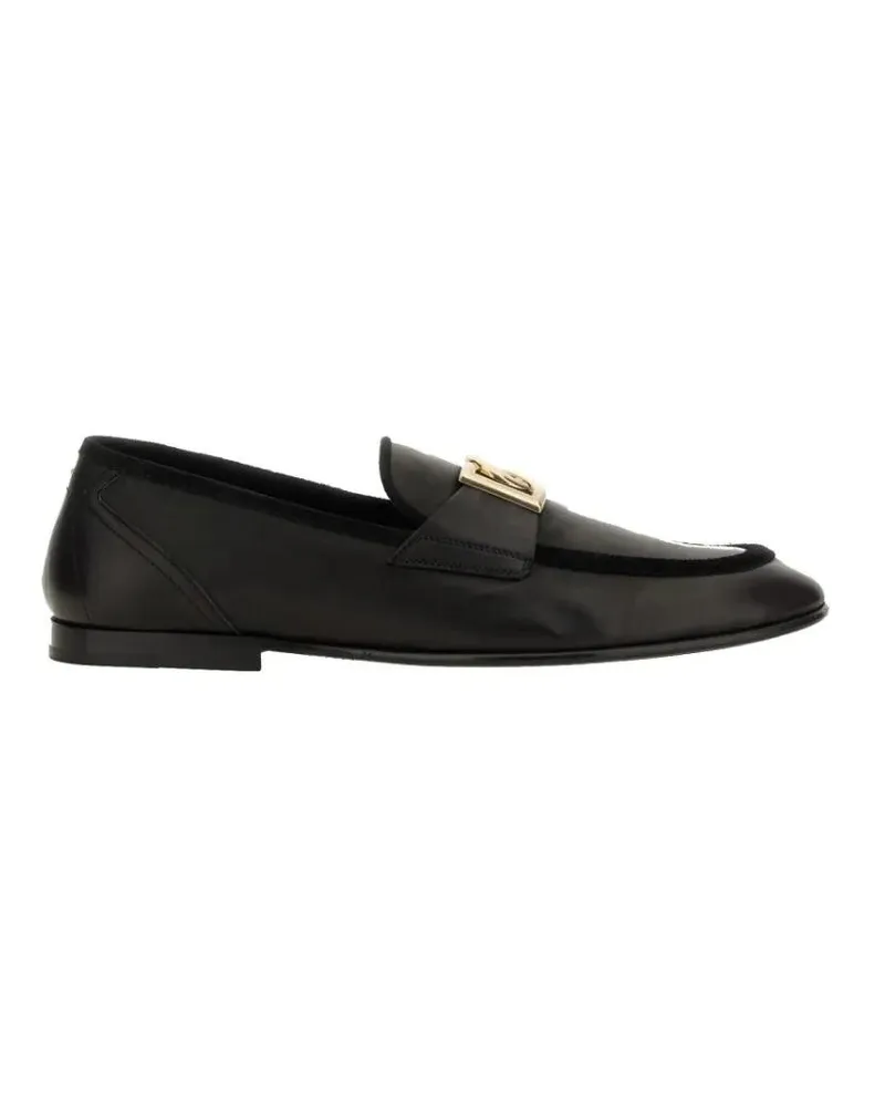 Dolce & Gabbana Loafer Loafer With Logo schwarz Schwarz