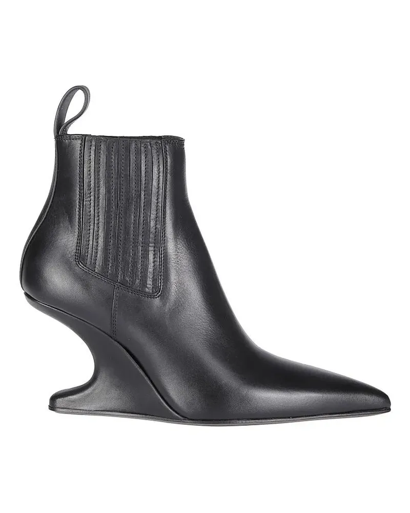 Rick Owens Stiefel Architectural Ankle Boots With Sharp Silhouette schwarz Schwarz