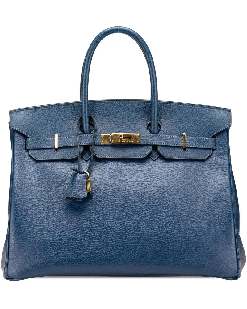Hermès Crossbody Bags 2002 Togo Birkin Retourne 35 blau Blau