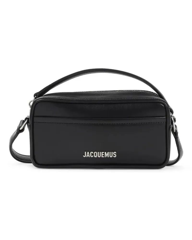 Jacquemus Hobo Bags Rectangular Leather Shoulder Bag schwarz Schwarz
