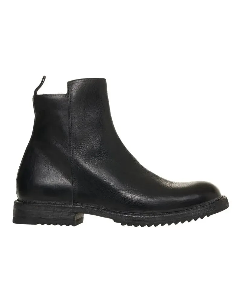 Moma Stiefel Rick' Leather Ankle Boots schwarz Schwarz