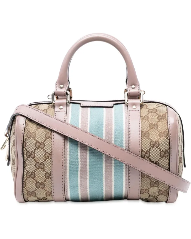 Gucci Hobo Bags Small GG Canvas Web Joy Boston Bag braun Braun