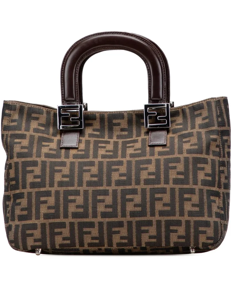 Fendi Shopper Small Zucca Canvas Twins Tote braun Braun