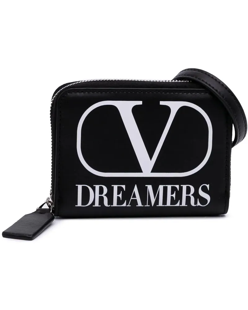 Valentino Garavani Hobo Bags Leather VLogo Dreamers Neck Wallet schwarz Schwarz