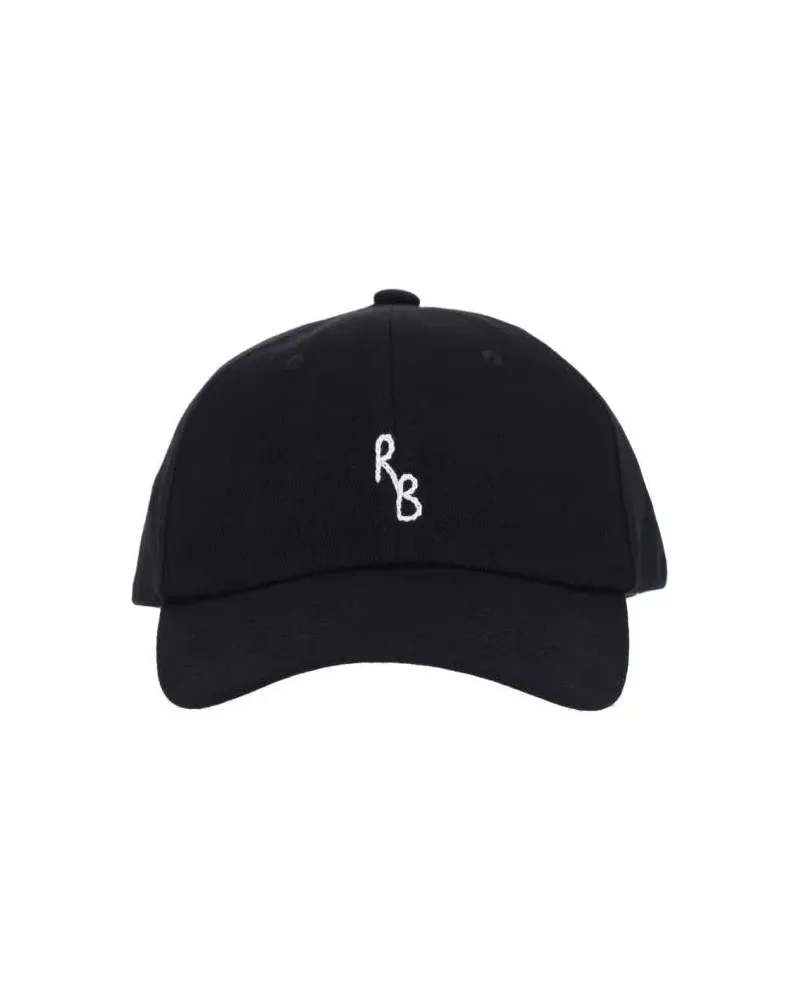 RUSLAN BAGINSKIY Caps & Mützen Classic Black Cap With Curved Brim schwarz Schwarz