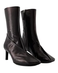 Jil Sander Boots & Stiefeletten Ankle Boots - Leather - Black Schwarz