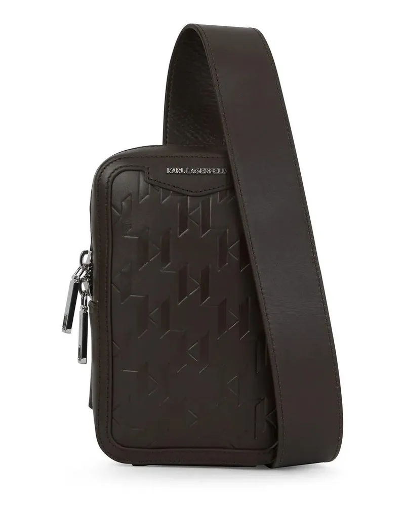 Karl Lagerfeld Crossbody Bags K/LOOM KLEINE SLINGBAG AUS LEDER braun Braun