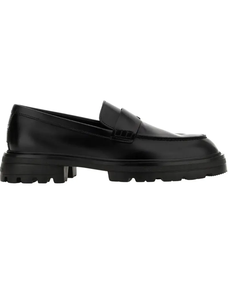 Hogan Loafer Flat Shoes Black schwarz Schwarz