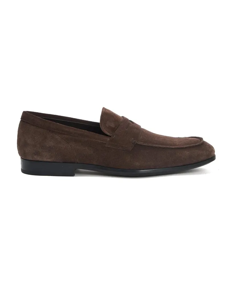 TOD'S Loafer Brown Suede Moccasin braun Braun