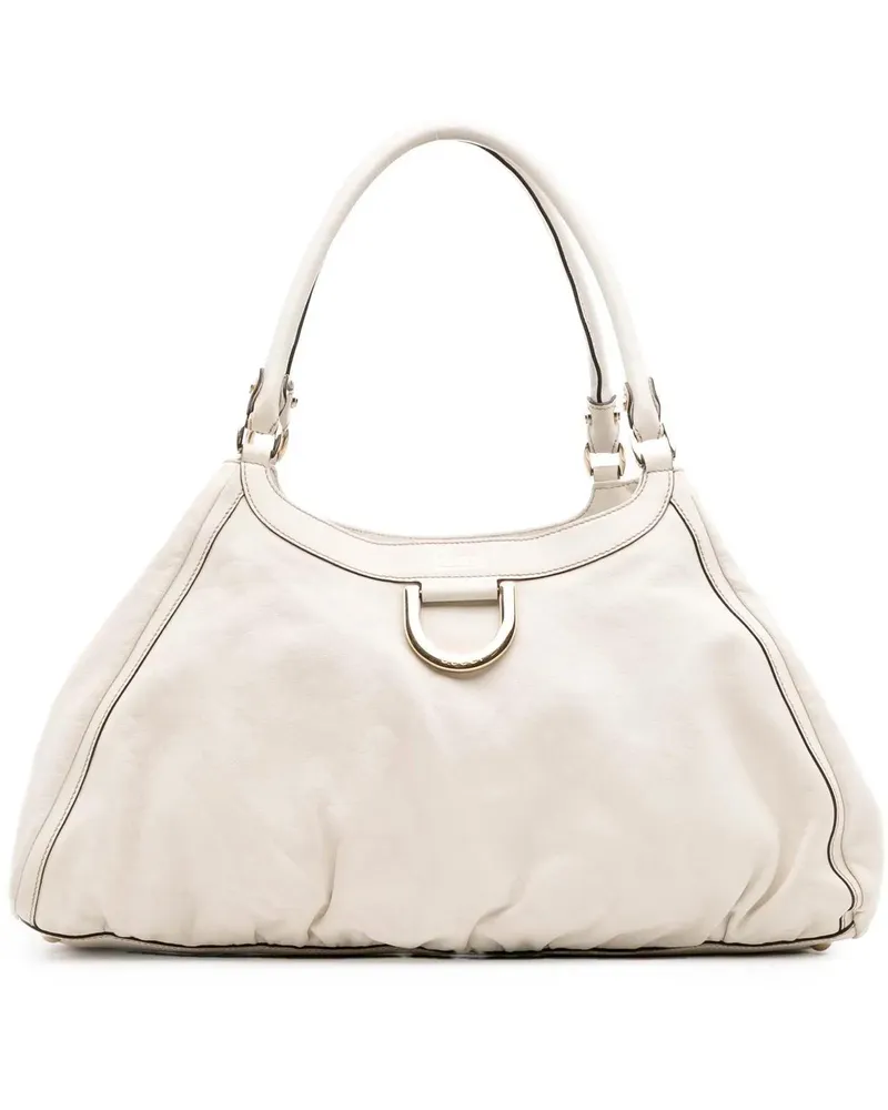 Gucci Hobo Bags Leather Abbey D Ring Shoulder Bag weiß Weiß