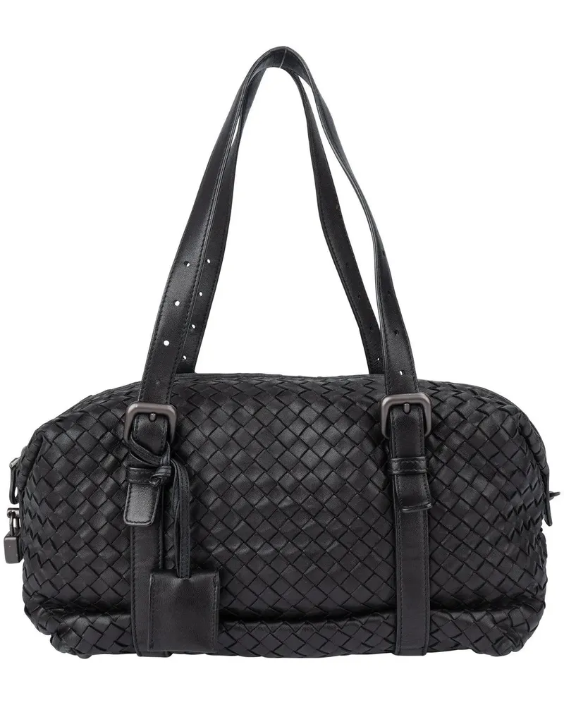 Bottega Veneta Crossbody Bags  Black Intrecciato Leather schwarz Schwarz