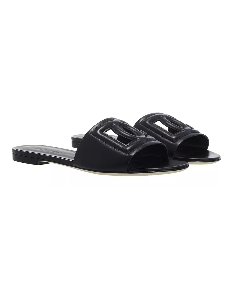 Dolce & Gabbana Sandalen Ciabattina Fascia Logo Dg CutOut schwarz Schwarz