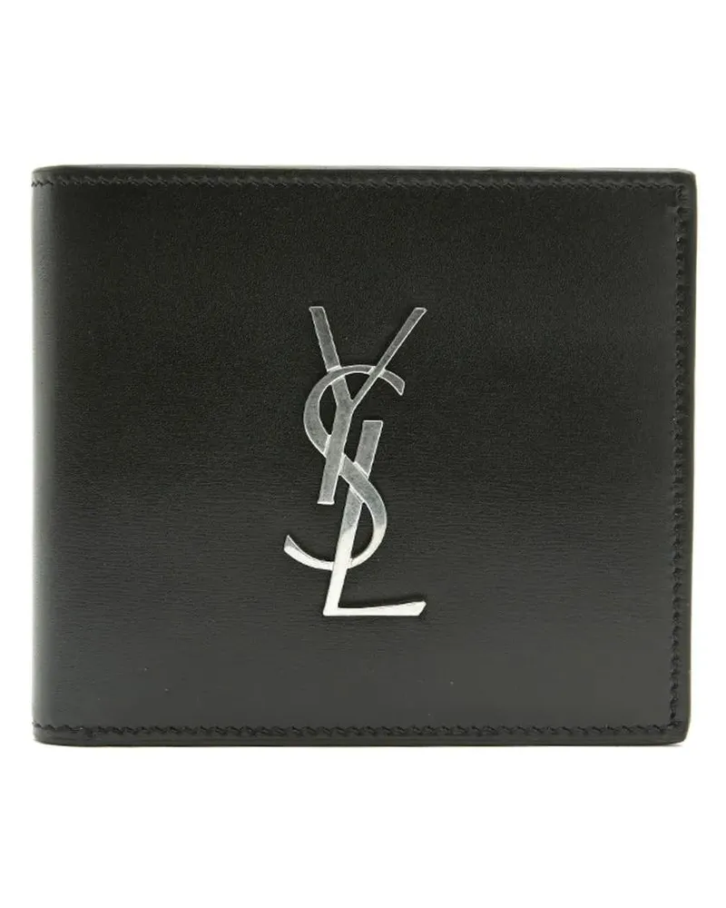 Saint Laurent Portemonnaies Minimalist Black Leather Wallet schwarz Schwarz