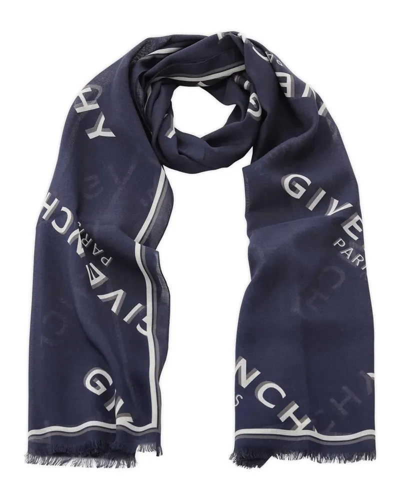 Givenchy Tücher & Schals Schal aus Wolle & Seide blau Blau