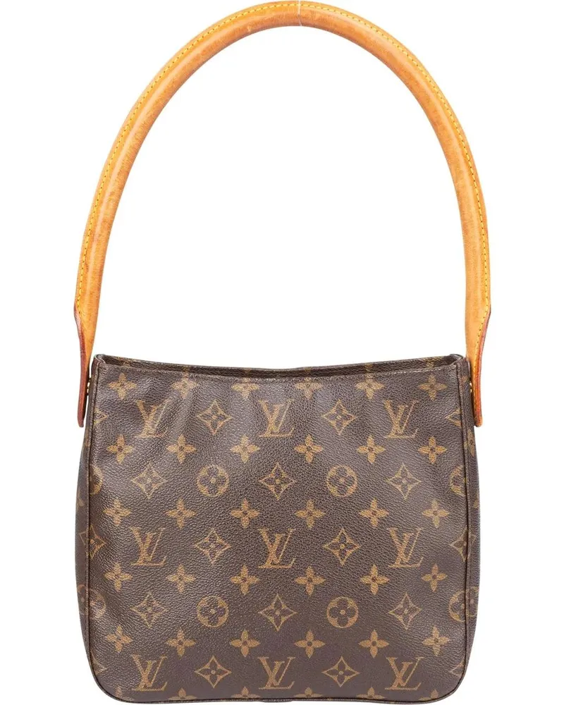 Louis Vuitton Crossbody Bags  Canvas Monogram Looping MM Shoulder braun Braun