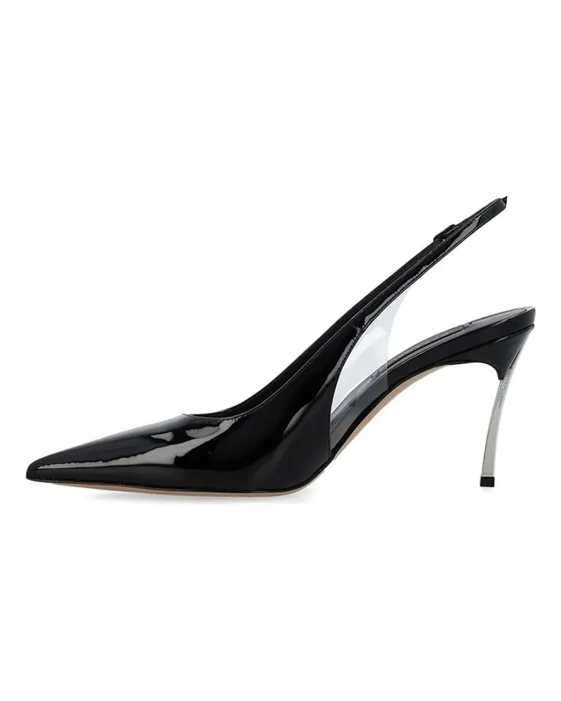 Casadei Hohe Schuhe Black Leather Pumps schwarz Schwarz