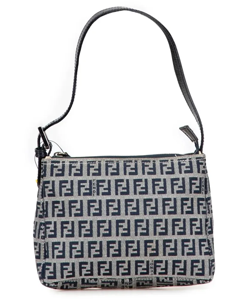 Fendi Hobo Bags Zucchino Canvas Pochette grau Grau