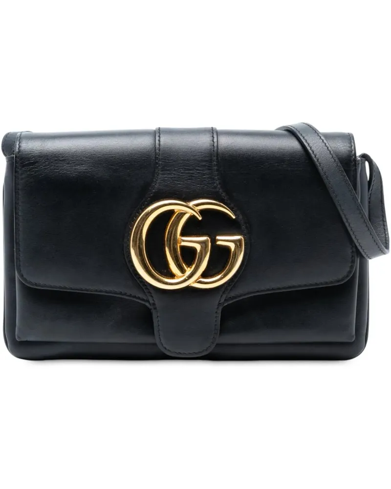 Gucci Hobo Bags Small Leather Arli Crossbody schwarz Schwarz