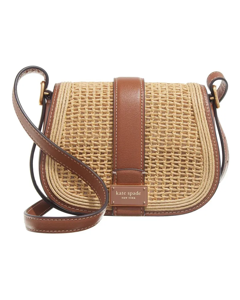 Kate Spade Crossbody Bags Nouveau Straw Mini Saddle beige Beige
