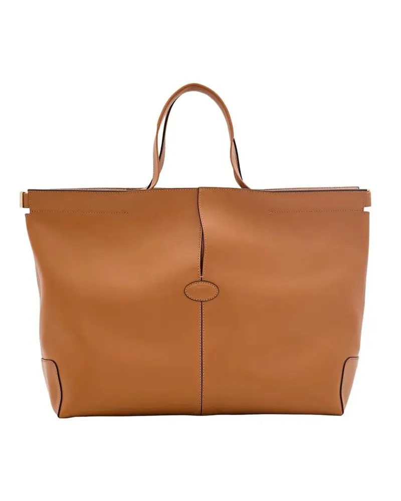 TOD'S Tote Dbm Shopping Leather Bag Braun