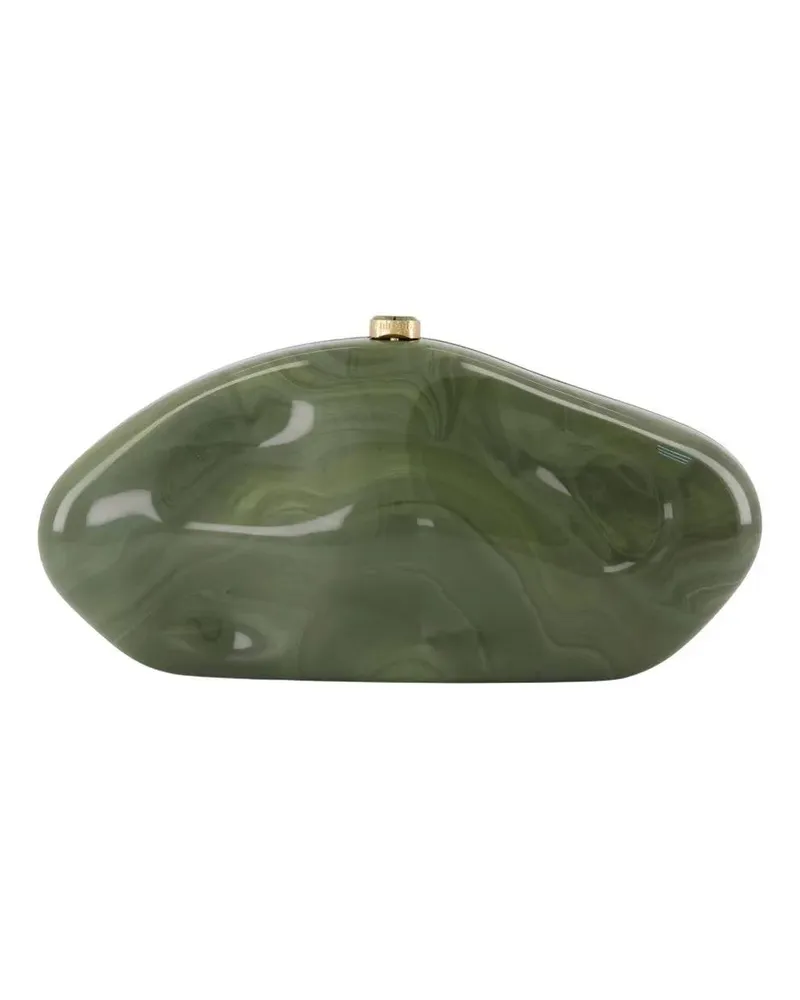 Cult Gaia Clutches Caldera Clutch With Organic Shape And Glossy Finis grün Grün