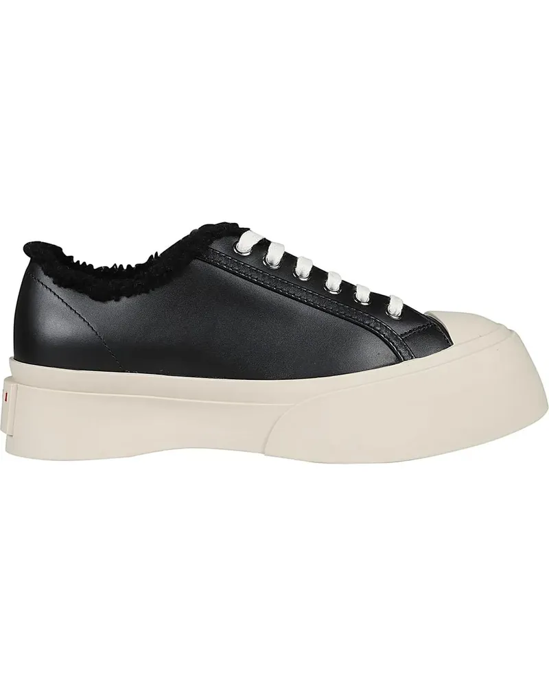 Marni Low-Top Sneaker Pablo Lace Up Shearling Sneakers Black schwarz Schwarz