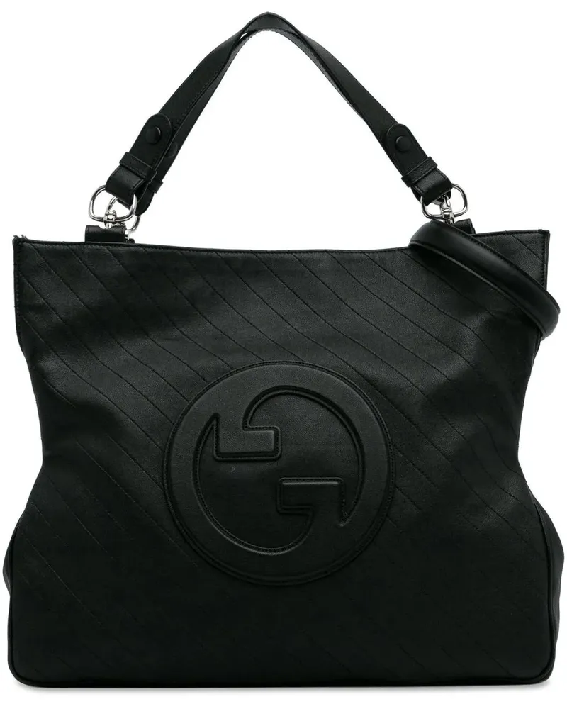 Gucci Hobo Bags Medium Blondie Satchel schwarz Schwarz
