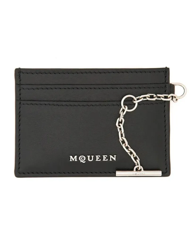 Alexander McQueen Portemonnaie Card Holder "Sling" schwarz Schwarz
