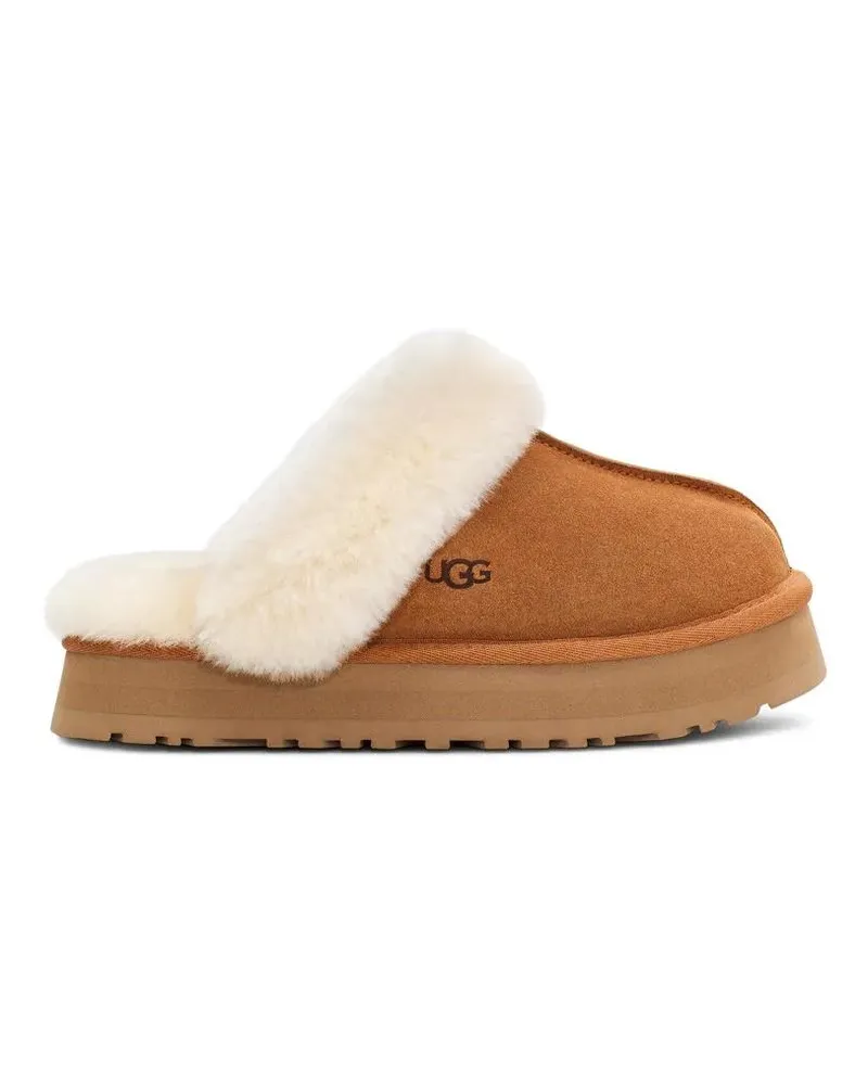 UGG Slipper & Pantoletten Platform Slippers With Plush Shearling Collar And braun Braun
