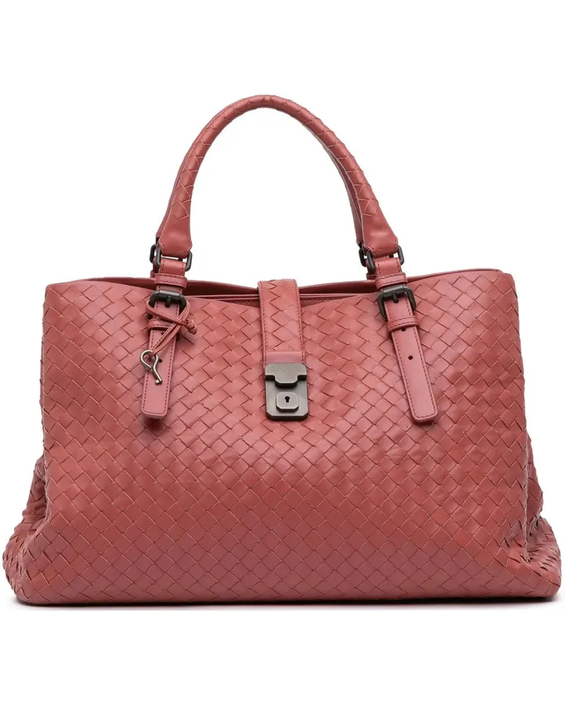 Bottega Veneta Shopper Medium Nappa Intrecciato Roma Tote rot Rot