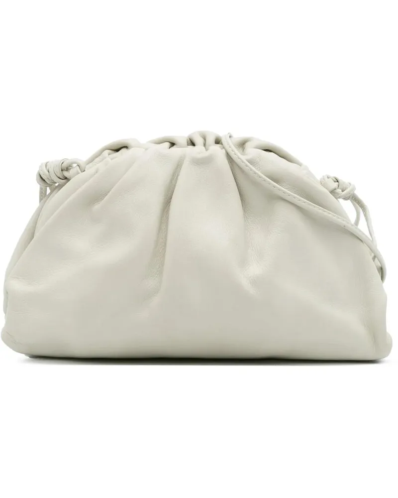 Bottega Veneta Hobo Bags Lambskin The Mini Pouch Crossbody weiß Weiß
