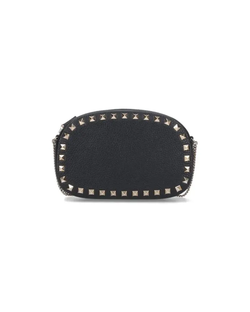 Valentino Garavani Hobo Bags Mini "Rockstud" Crossbody Bag – Black schwarz Schwarz