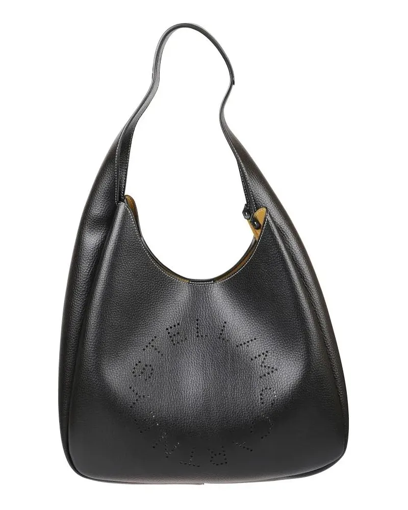 Stella McCartney Hobo Bags Shoulder Bag With Textured Exterior schwarz Schwarz