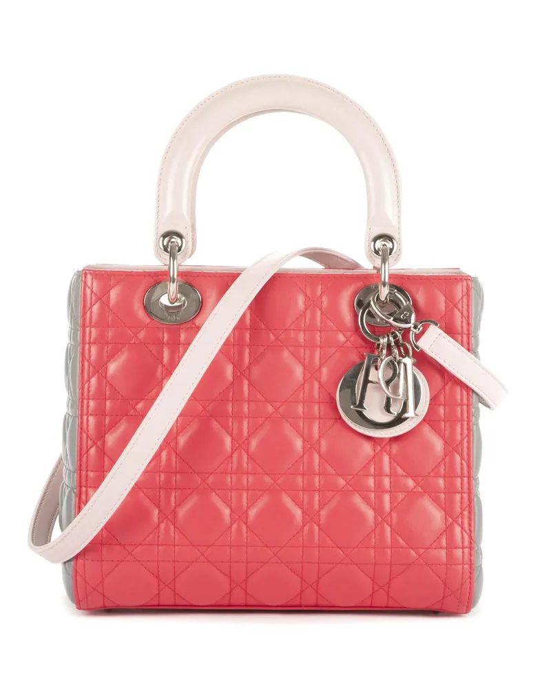 Dior Crossbody Bags Medium Lady Dior Zip PM pink Rosa