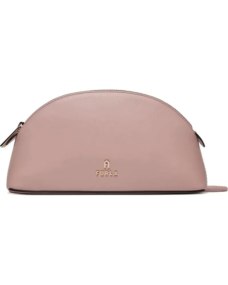 Furla Hobo Bags Camelia Logo Plaque Mini Crossbody Bag rosa Gold