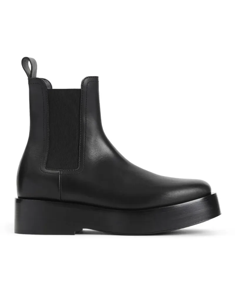 Bottega Veneta Stiefel Chunky Platform Boots With Rounded Toe Design schwarz Schwarz