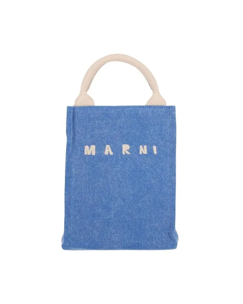 Marni Shopper & Totes Mini Handbag With Logo blau Blau