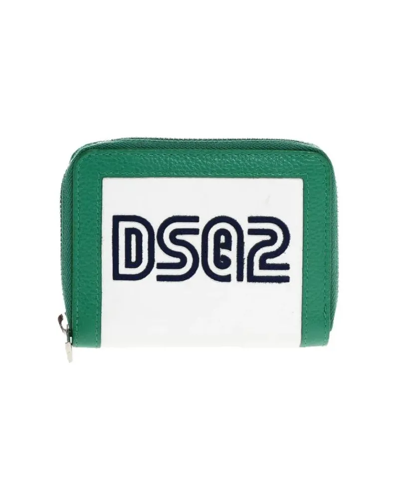 Dsquared2 Portemonnaies Dsq2 Logo Zip Around Wallet weiß Weiß